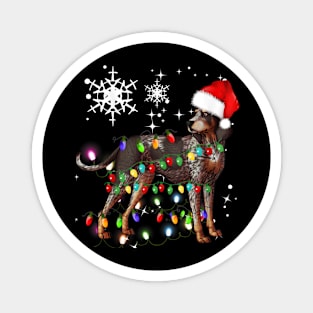 Christmas Lights Bluetick Coonhound xmas Magnet